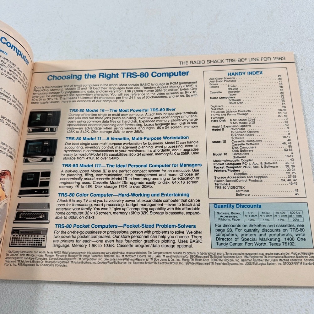 Vintage 1983 RADIO SHACK TRS-80 Microcomputer Catalog RSC-8 Computer - Picture 3 of 8
